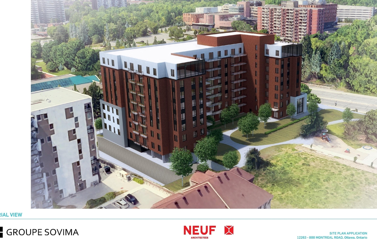 Rendering of building from page 41 of the file '2021-01-30 - Planning Design Brief - D07-12-21-0015'