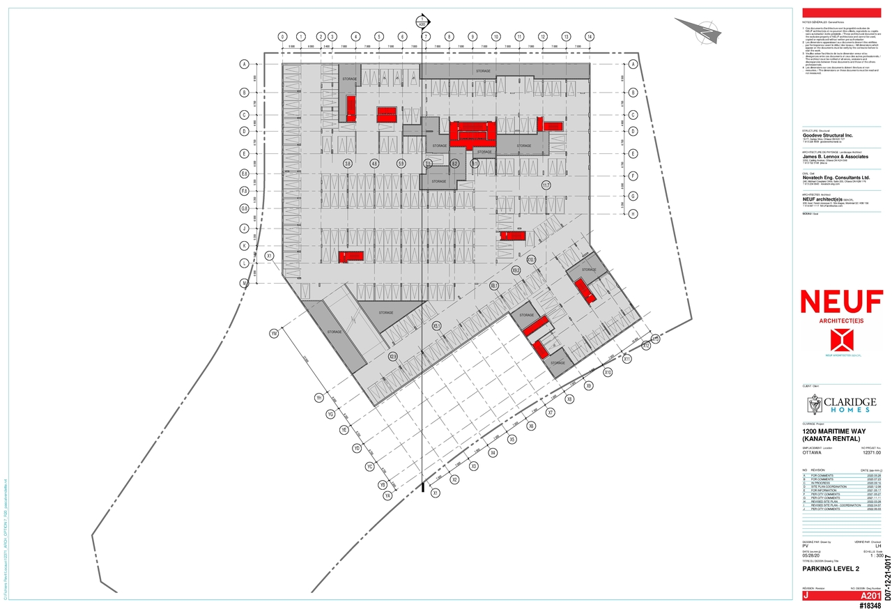 Construction site plan for project from page 3 of the file '2022-07-26 - Parking Levels and Floor Plans - D07-12-21-0017'