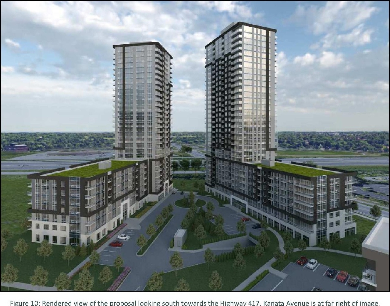 Rendering of building from page 20 of the file '2021-02-08 - Planning Rationale and Design Brief - D07-12-21-0017'