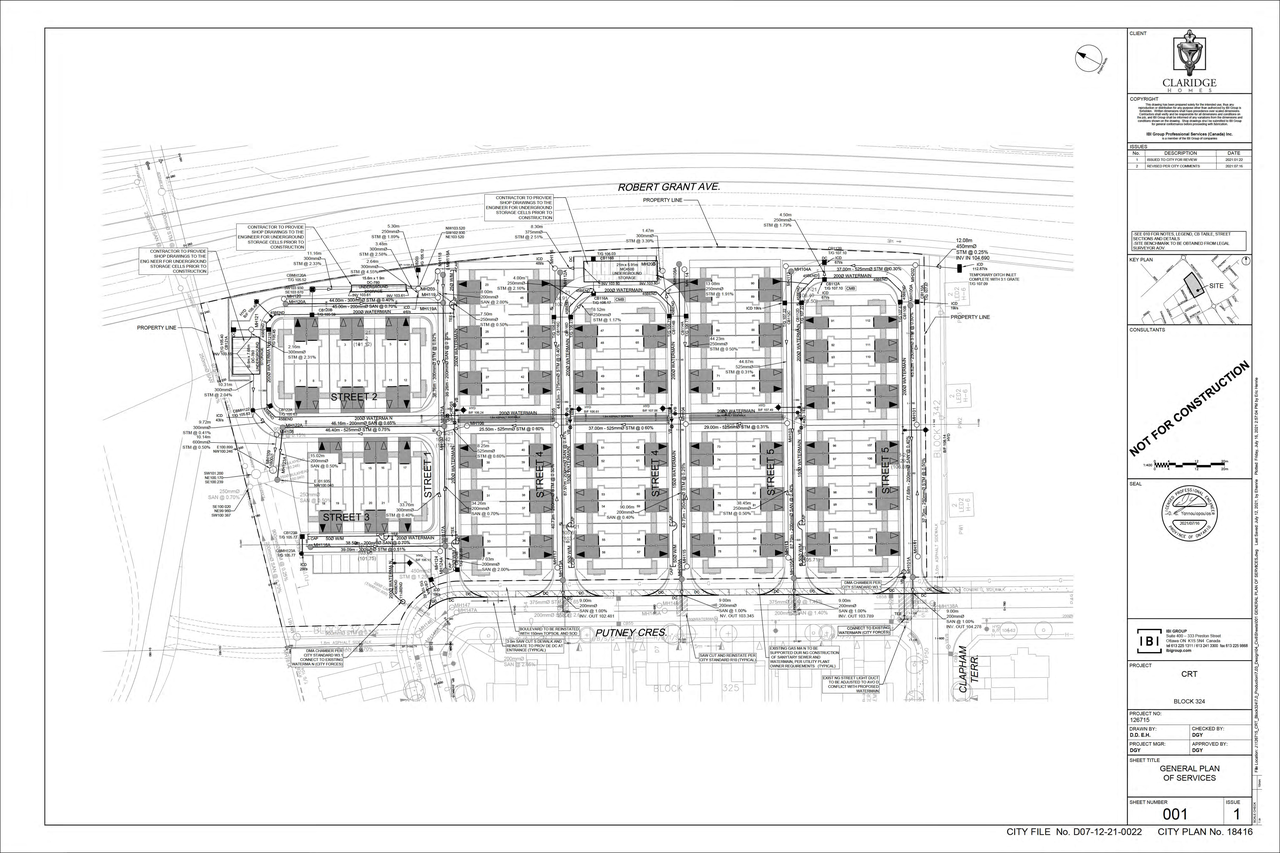 Construction site plan for project from page 46 of the file '2021-08-20 - Design Brief - D07-12-21-0022'