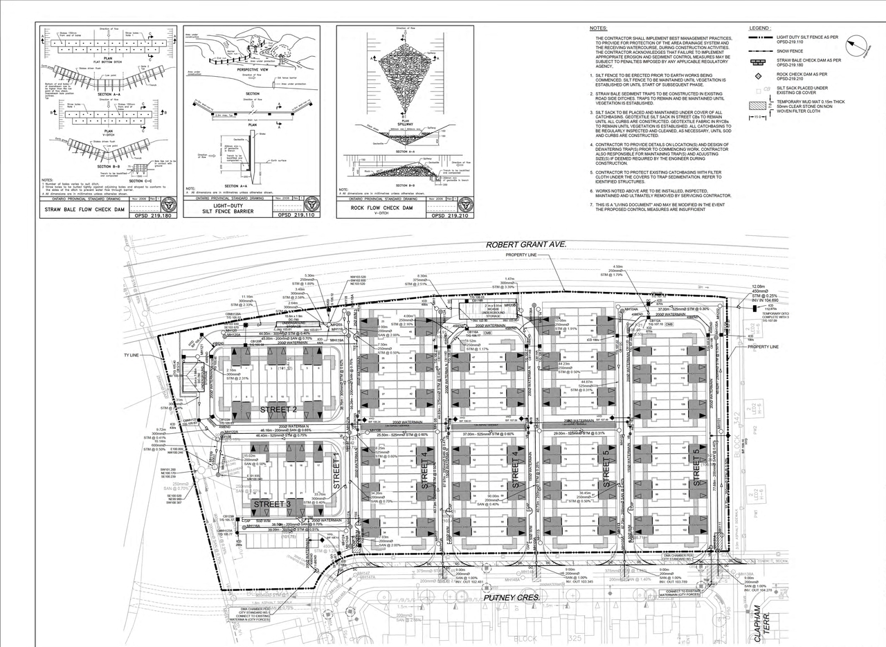 Construction site plan for project from page 78 of the file '2021-08-20 - Design Brief - D07-12-21-0022'