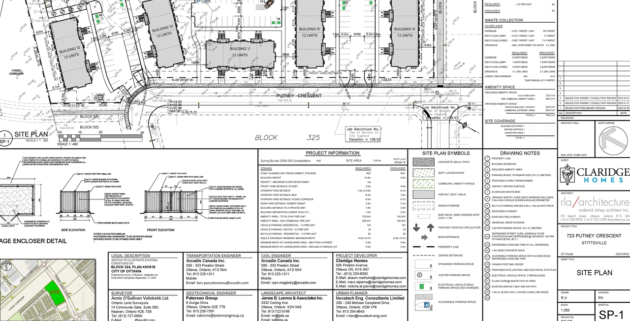 Construction site plan for project from page 27 of the file '2026-07-08 - Design Brief - D07-12-21-0022'