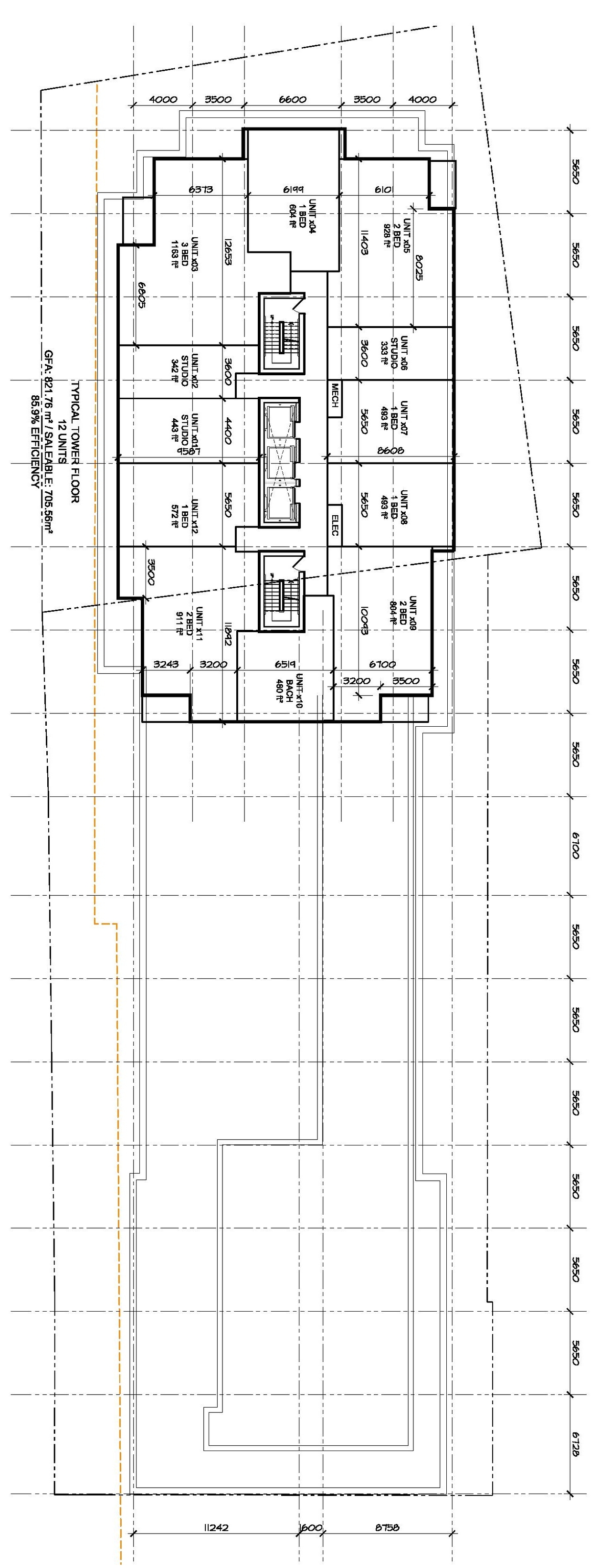 Floor plan for project from page 8 of the file '2021-03-09 - Floor Plans - D07-12-21-0031'