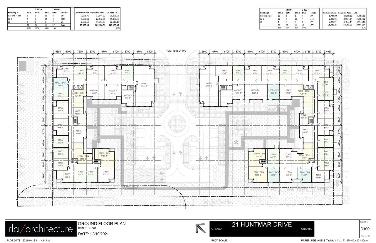 Floor plan for project from page 1 of the file '2021-11-04 - Floor Plans & Elevations - D07-12-21-0035'