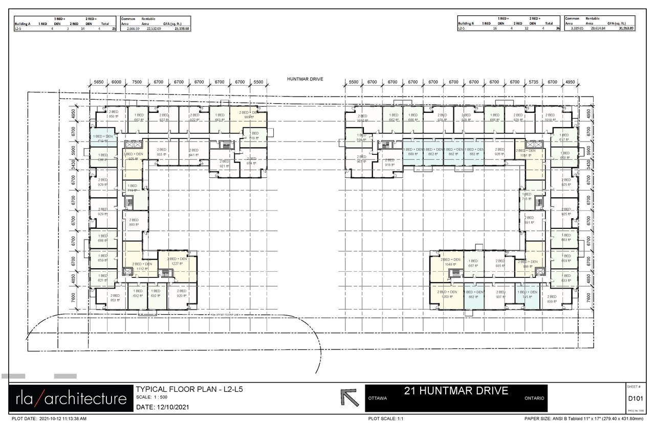 Floor plan for project from page 2 of the file '2021-11-04 - Floor Plans & Elevations - D07-12-21-0035'