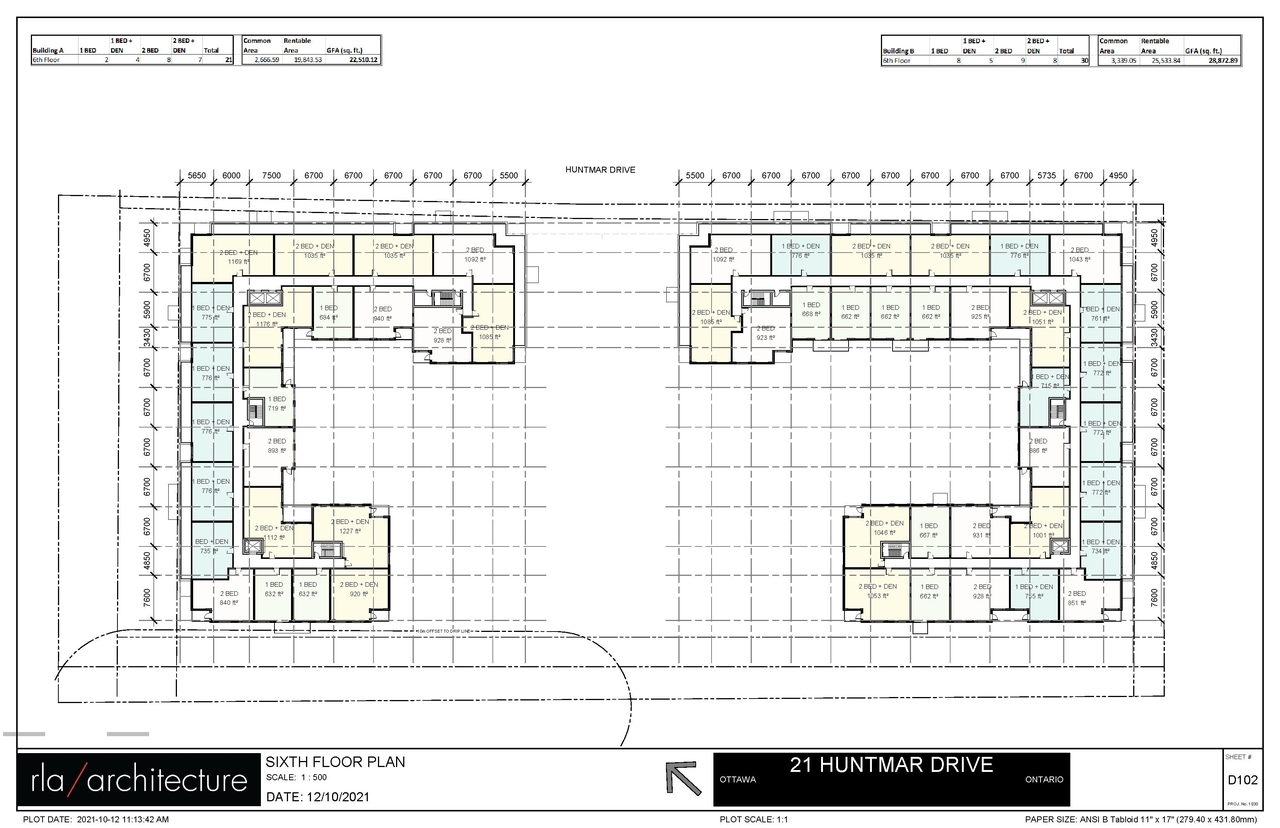 Floor plan for project from page 3 of the file '2021-11-04 - Floor Plans & Elevations - D07-12-21-0035'