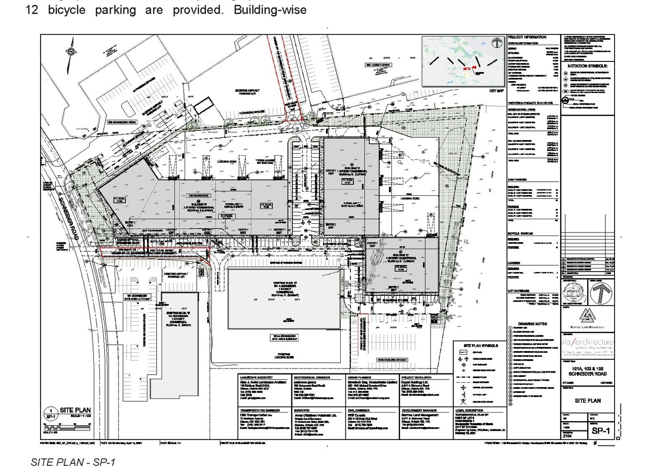 Construction site plan for project from page 4 of the file '2021-04-13 - Design Brief - D07-12-21-0044'