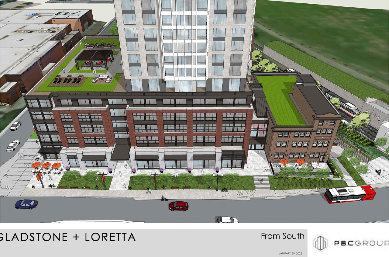 Rendering of building from page 4 of the file '2022-03-14 - Renderings - D07-12-21-0053'