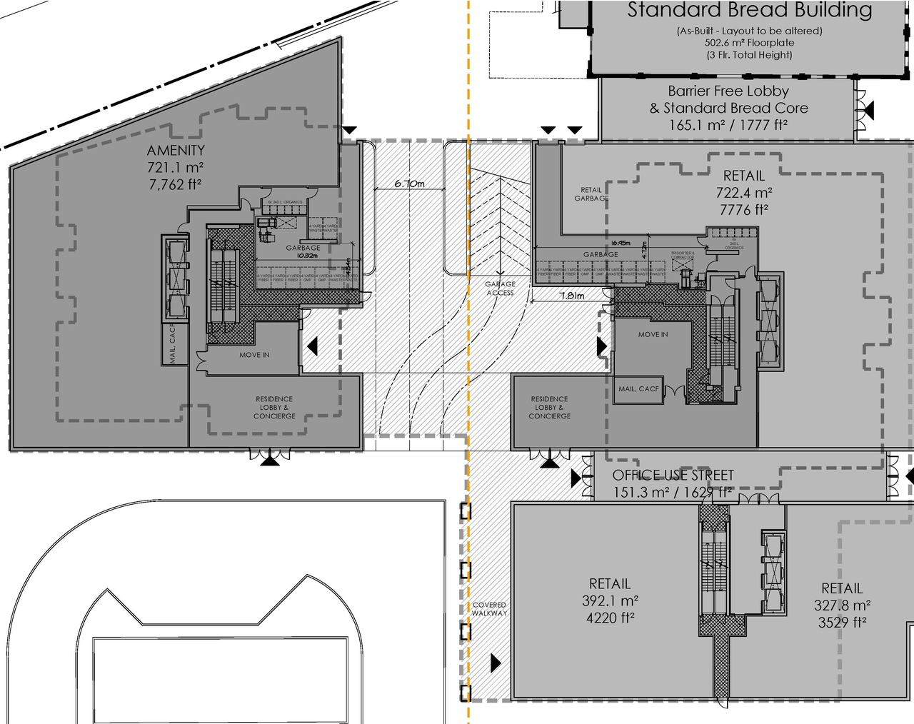 Construction site plan for project from page 5 of the file '2024-04-22 - Site and Floor Plans - D07-12-21-0053'