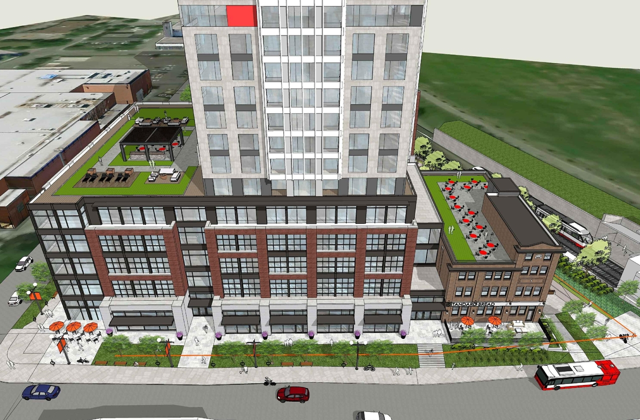 Rendering of building from page 4 of the file '2021-04-26 - Renderings - D07-12-21-0053'