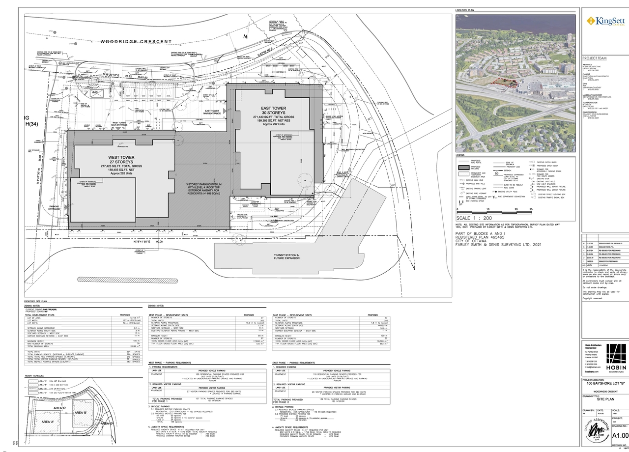 Construction site plan for project from page 1 of the file '2021-08-09 - Site Plan,Floor Plans and Building Sections - D07-12-21-0057'