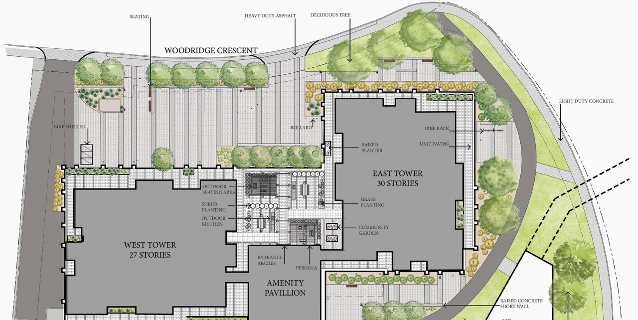 Construction site plan for project from page 10 of the file '2021-06-30 - UDRP Application Presentation - D07-12-21-0057'