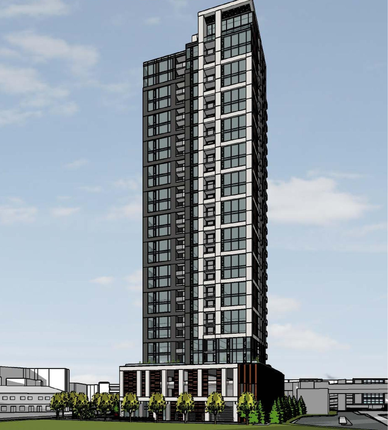 Rendering of building from page 32 of the file '2021-06-30 - UDRP Application Presentation - D07-12-21-0057'