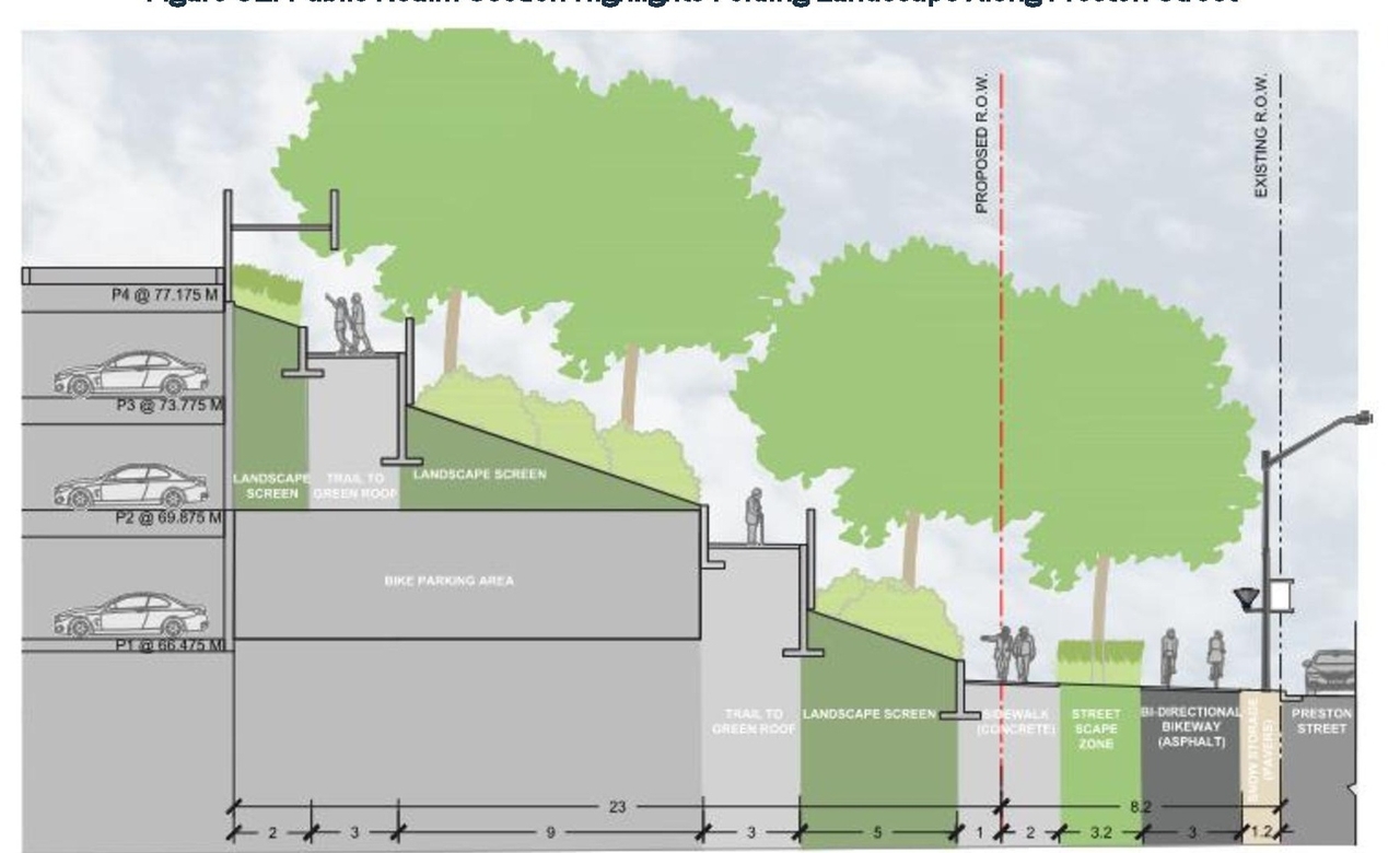 Construction site plan for project from page 41 of the file '2021-08-06 - Revised Design Brief and Planning Rationale - D07-12-21-0059'