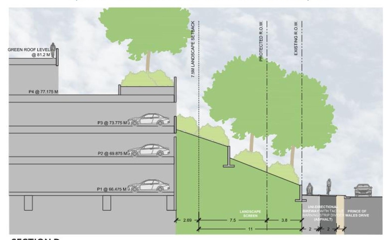 Construction site plan for project from page 42 of the file '2021-08-06 - Revised Design Brief and Planning Rationale - D07-12-21-0059'