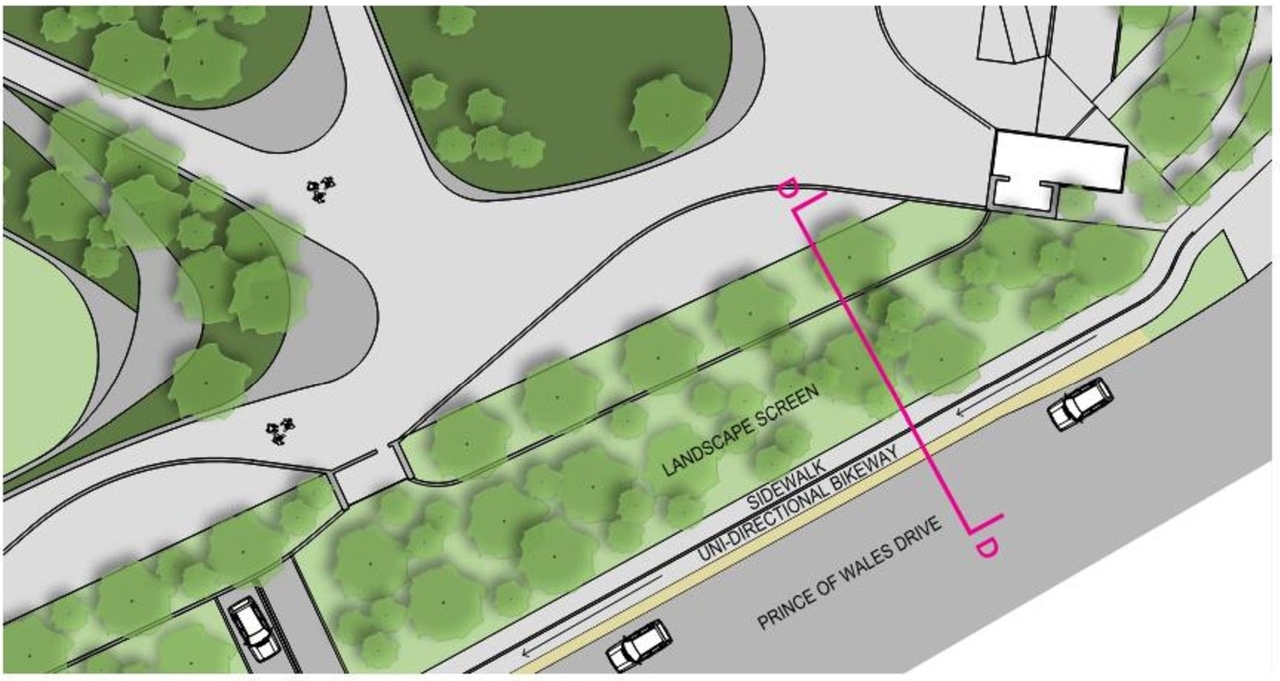Construction site plan for project from page 42 of the file '2021-08-06 - Revised Design Brief and Planning Rationale - D07-12-21-0059'