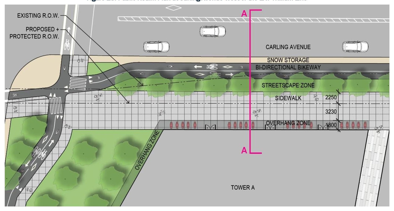 Construction site plan for project from page 38 of the file '2021-10-28 - APPROVED Design Brief and Planning Rationale - D07-12-21-0059'