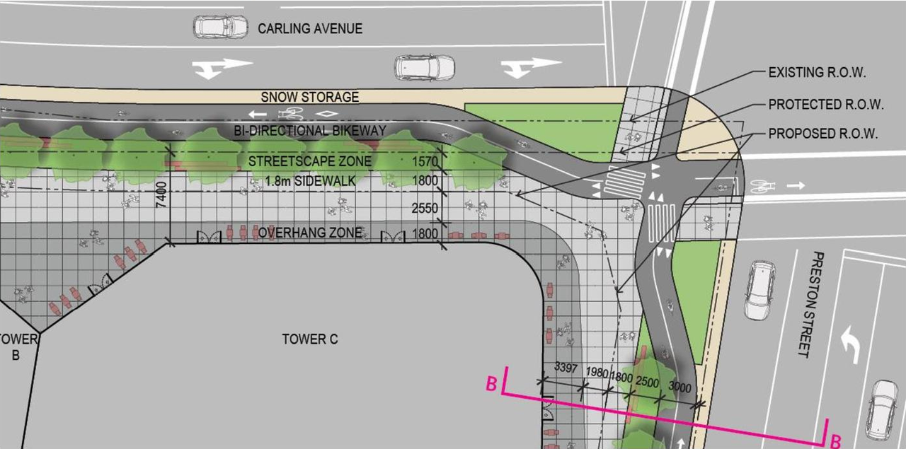 Construction site plan for project from page 40 of the file '2021-10-28 - APPROVED Design Brief and Planning Rationale - D07-12-21-0059'