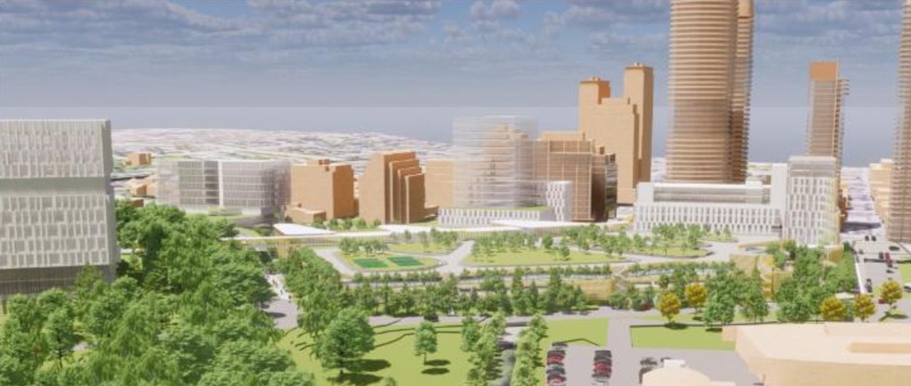 Rendering of building from page 51 of the file '2021-10-28 - APPROVED Design Brief and Planning Rationale - D07-12-21-0059'