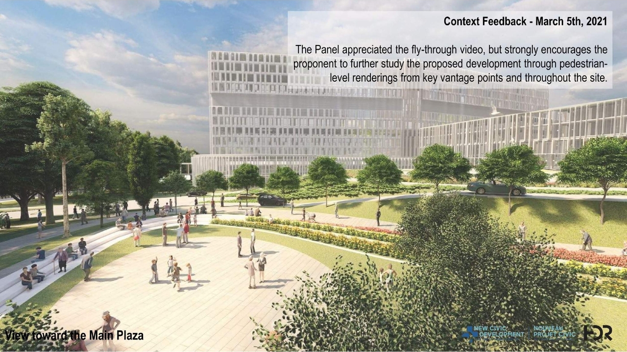 Rendering of building from page 31 of the file '2021-06-04 - Urban Design Review Panel Formal Package - D07-12-21-0059'