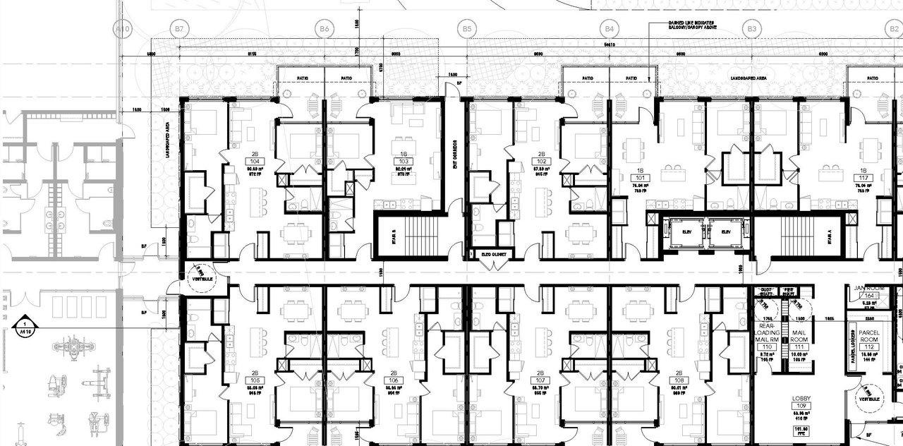 Floor plan for project from page 20 of the file '2021-05-18 - Urban Design Brief - D07-12-21-0062'