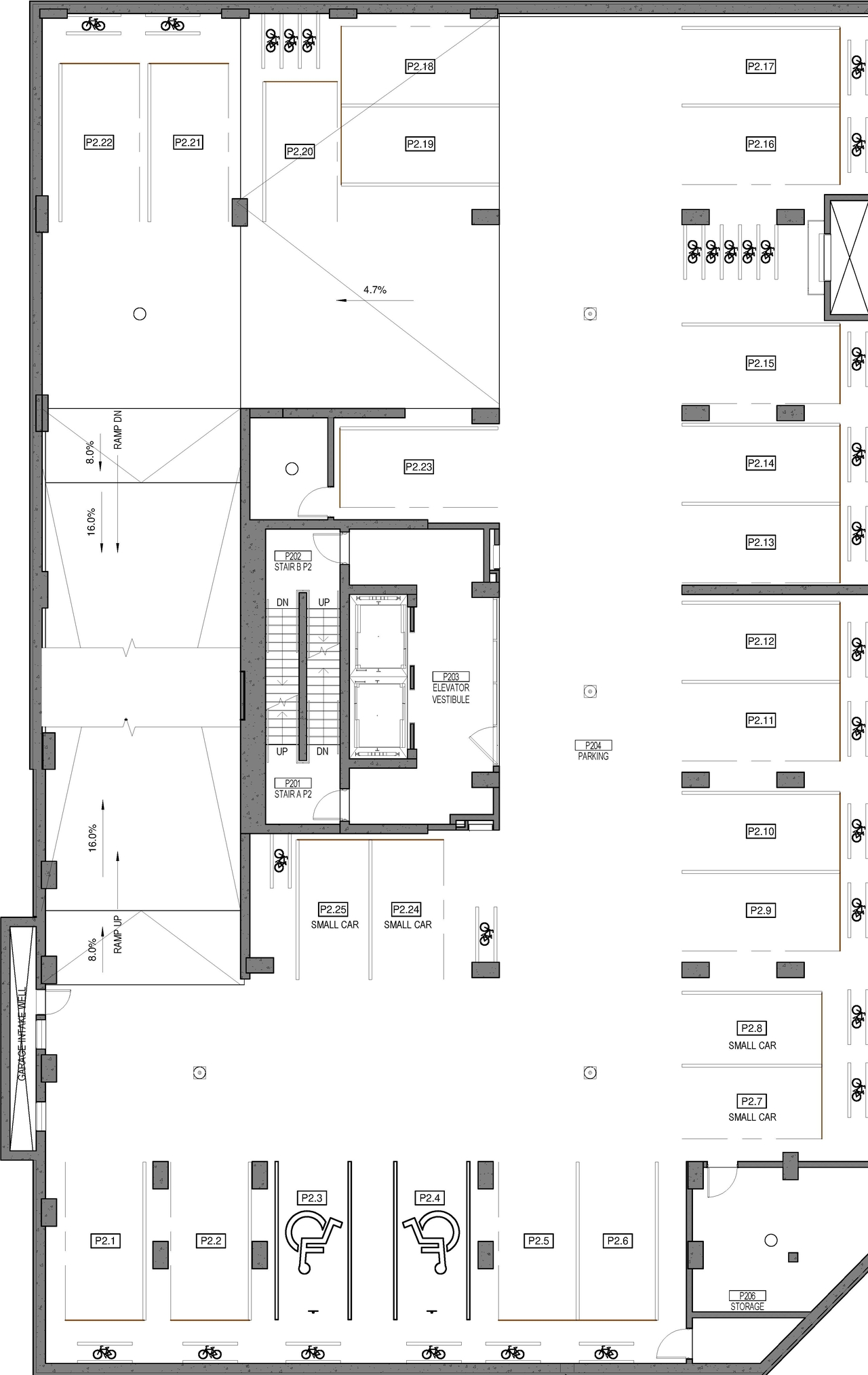 Construction site plan for project from page 2 of the file '2022-12-07 - Floor Plans - D07-12-21-0065'