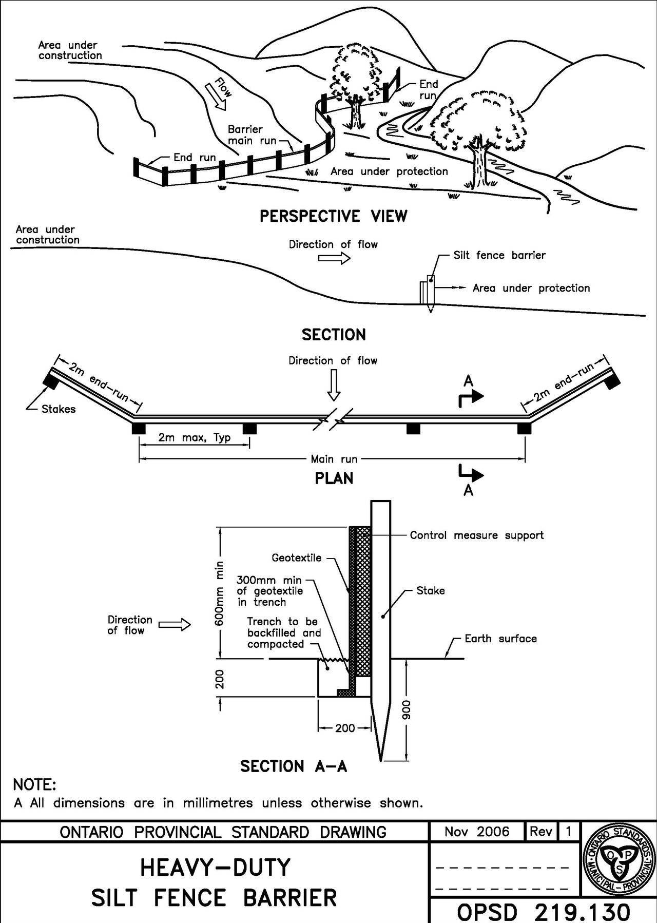 Construction site plan for project from page 1 of the file '2022-07-05 - Perspective Views & Standards Plan - D07-12-21-0066'