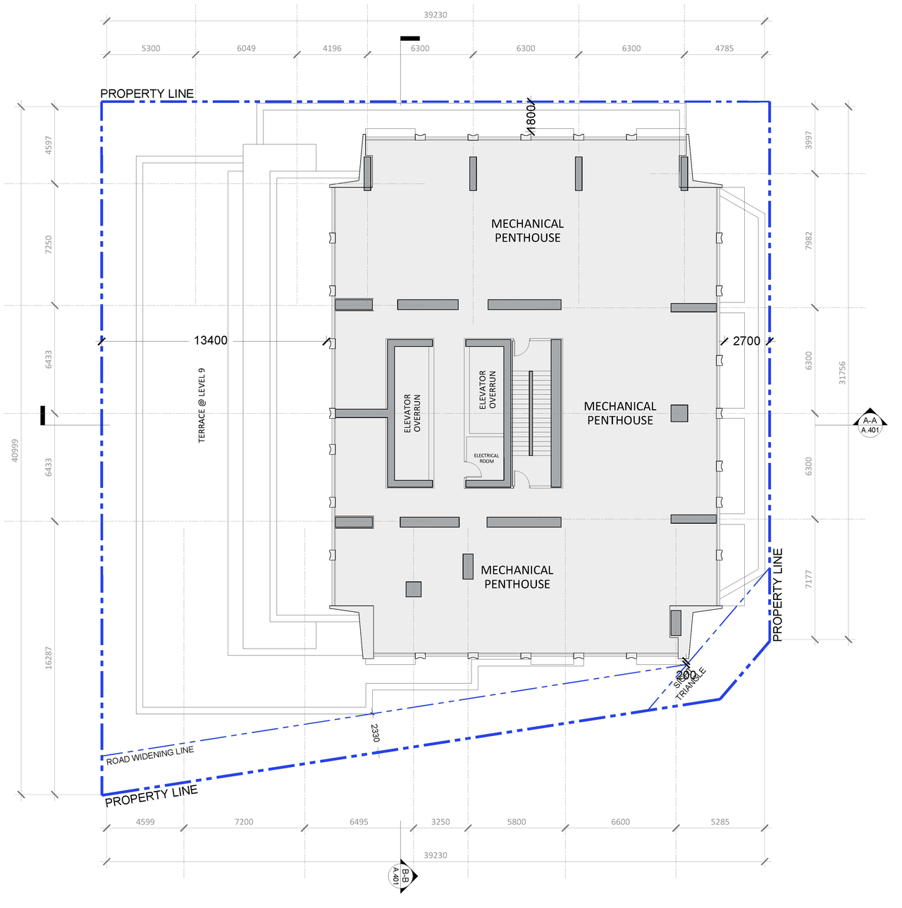 Construction site plan for project from page 18 of the file '2023-05-05 - Statistics, Floor, Sections, Elevations, Views Plans - D07-12-21-0067'