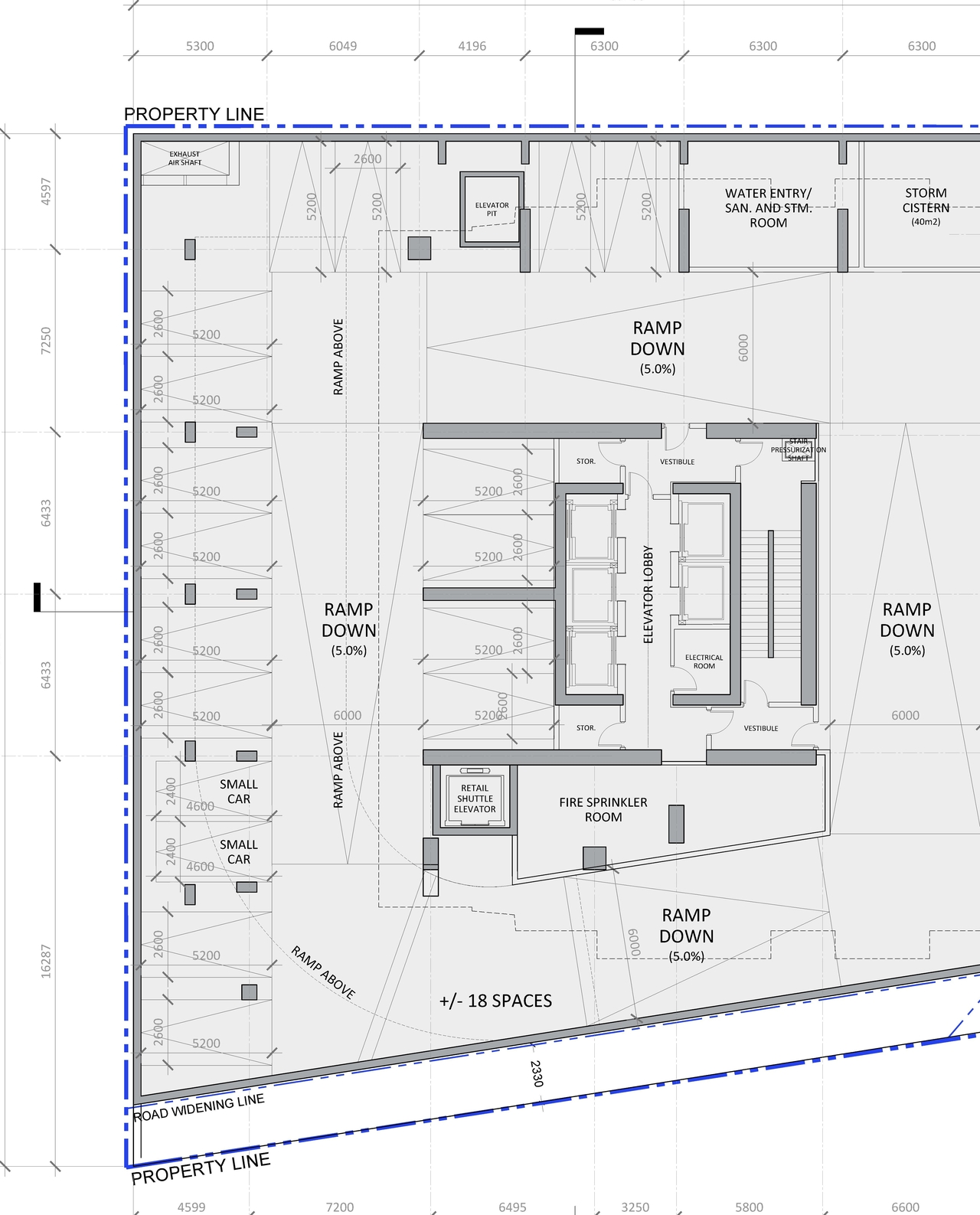 Construction site plan for project from page 8 of the file '2023-05-05 - Statistics, Floor, Sections, Elevations, Views Plans - D07-12-21-0067'