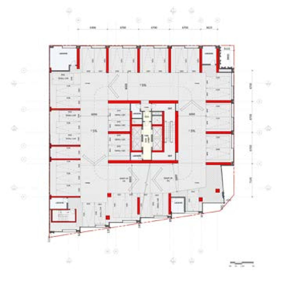 Floor plan for project from page 29 of the file '2021-07-23 - Planning Rationale and Design Brief - D07-12-21-0067'