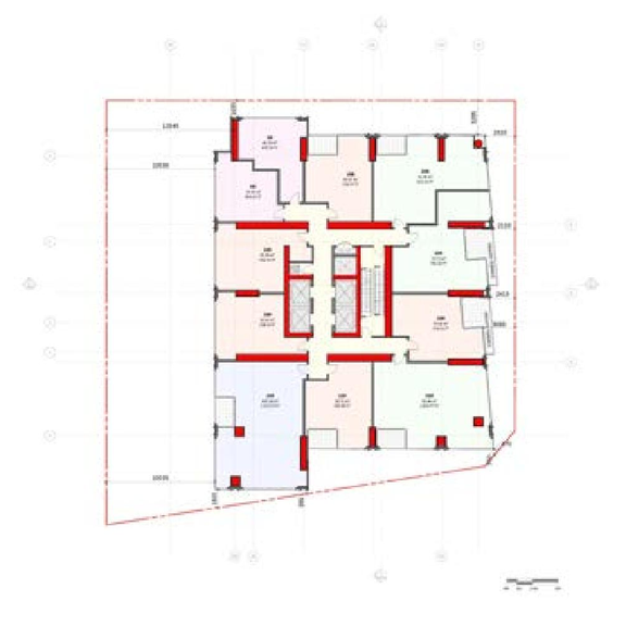 Floor plan for project from page 30 of the file '2021-07-23 - Planning Rationale and Design Brief - D07-12-21-0067'