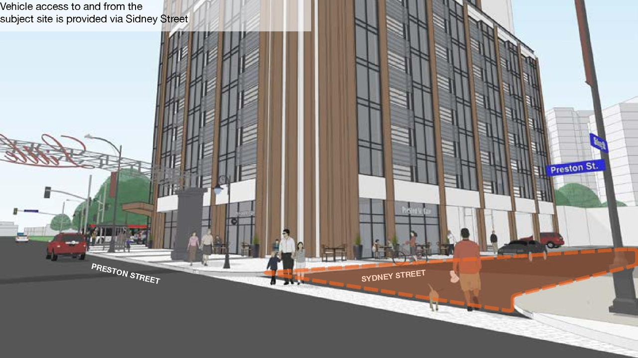 Rendering of building from page 47 of the file '2021-07-23 - Planning Rationale and Design Brief - D07-12-21-0067'