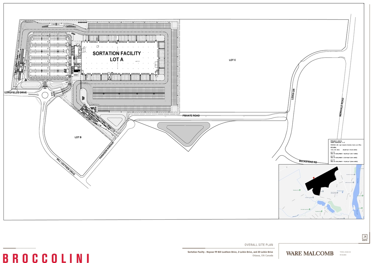 Construction site plan for project from page 4 of the file '2021-07-26- Design Brief- D07-12-21-0079'