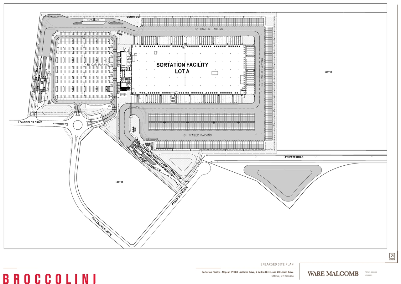 Construction site plan for project from page 5 of the file '2021-07-26- Design Brief- D07-12-21-0079'