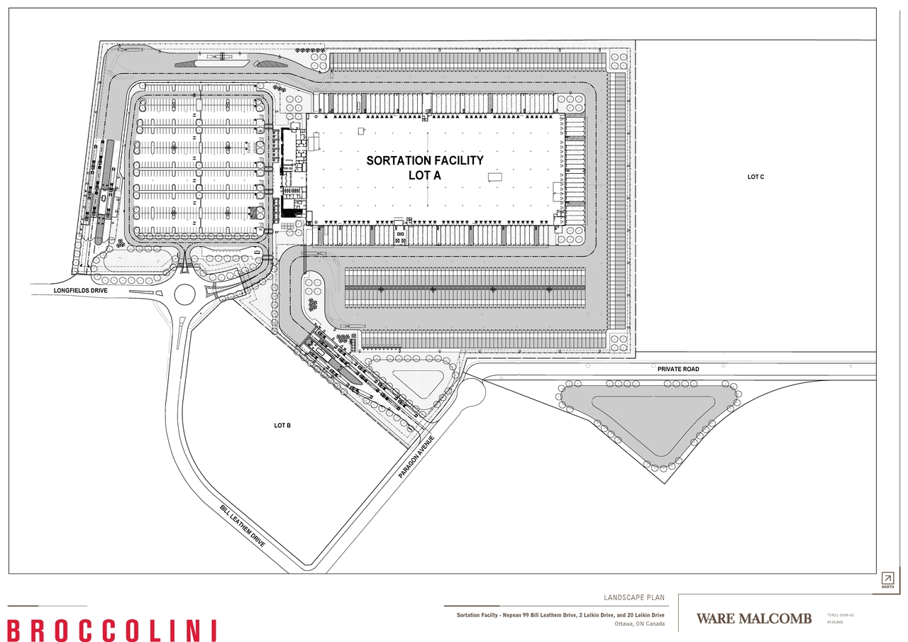 Construction site plan for project from page 6 of the file '2021-07-26- Design Brief- D07-12-21-0079'