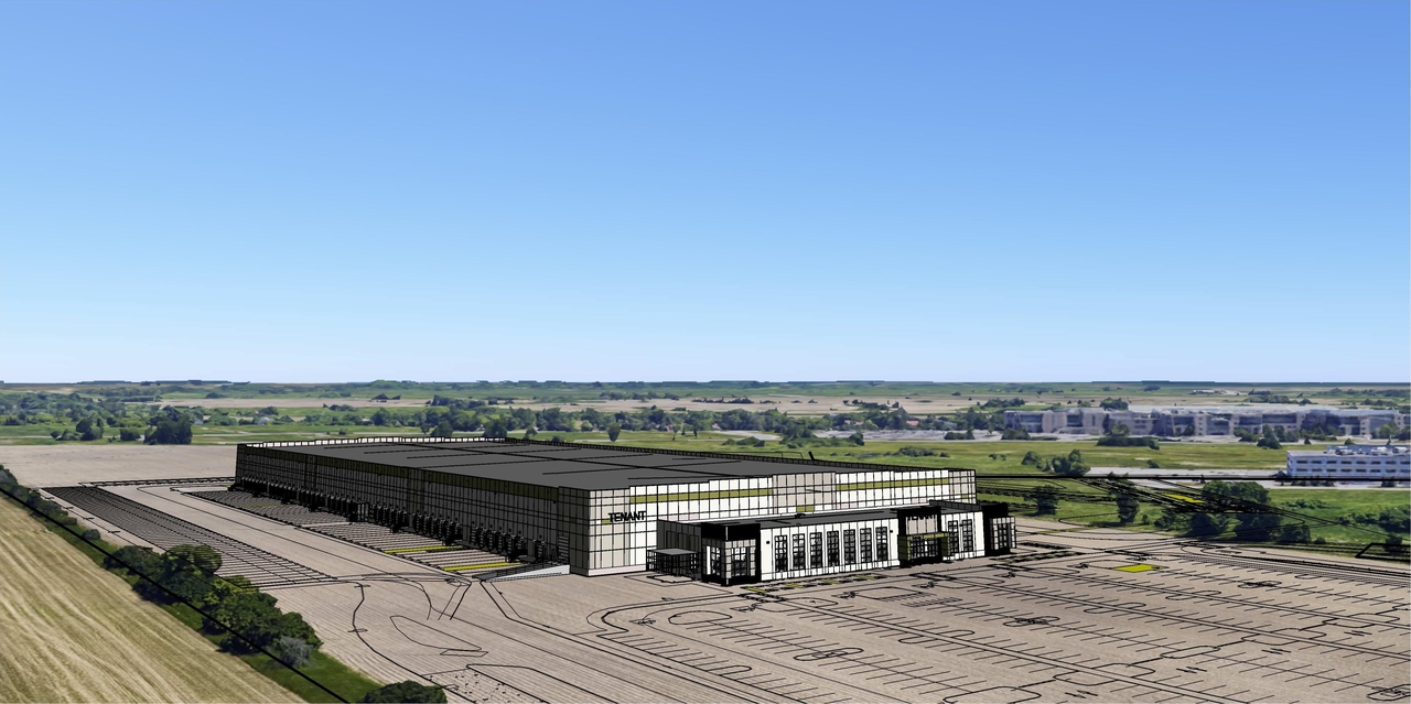 Rendering of building from page 8 of the file '2021-07-26- Design Brief- D07-12-21-0079'