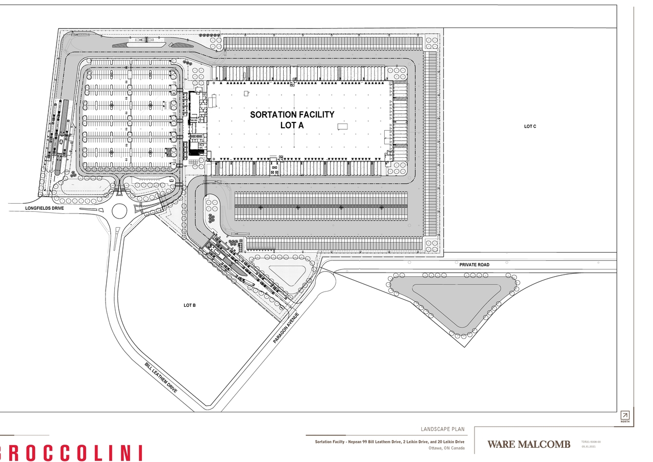 Construction site plan for project from page 6 of the file '2021-06-03 - Design Brief - D07-12-21-0079'