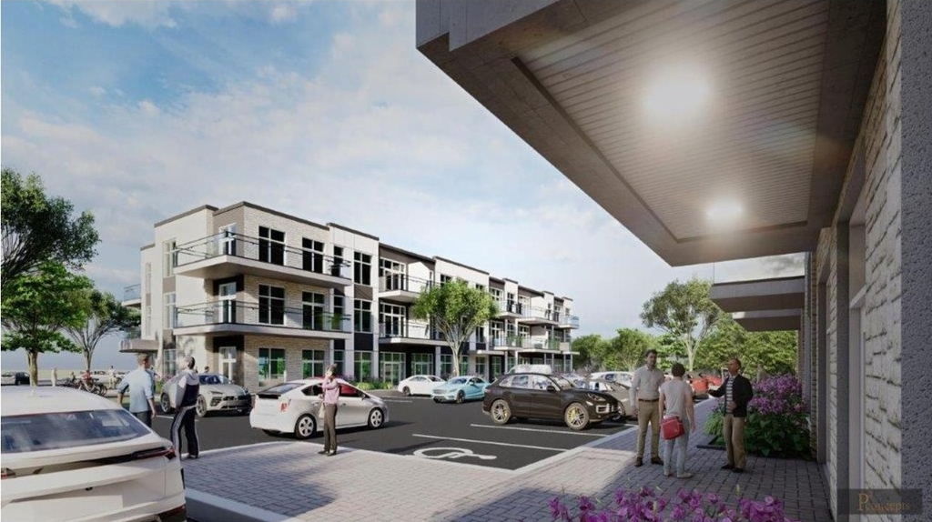 Rendering of building from page 11 of the file '2021-06-07 - Design Brief - D07-12-21-0081'