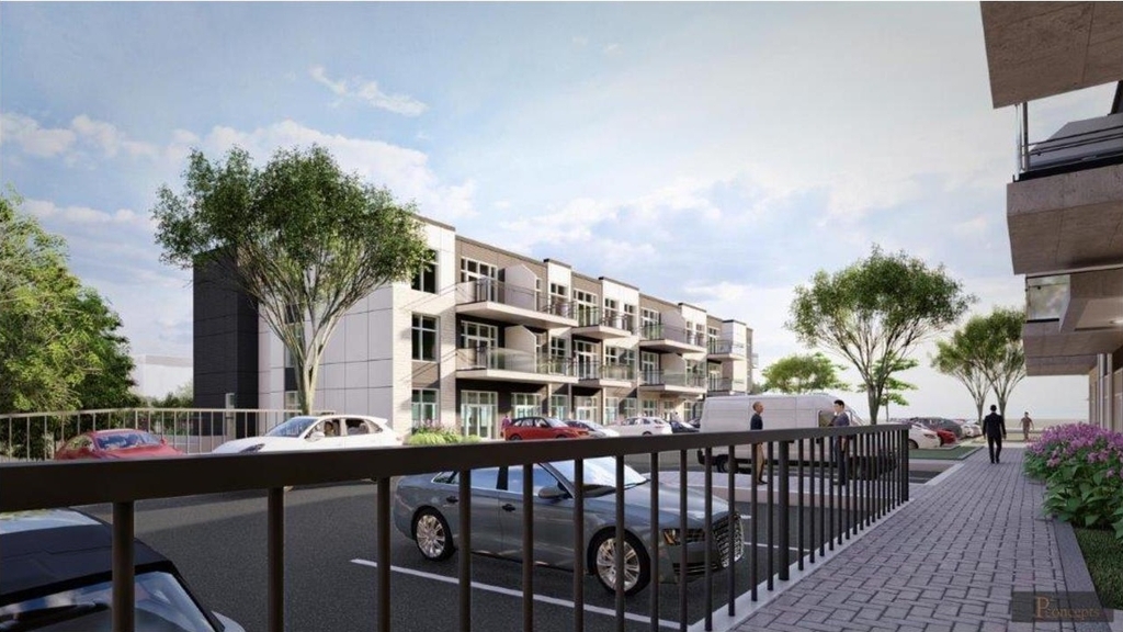 Rendering of building from page 12 of the file '2021-06-07 - Design Brief - D07-12-21-0081'