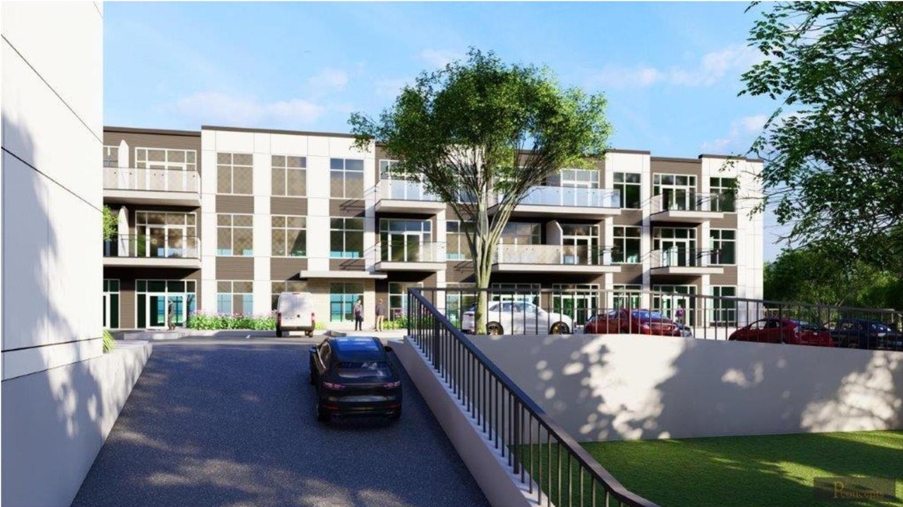 Rendering of building from page 13 of the file '2021-06-07 - Design Brief - D07-12-21-0081'