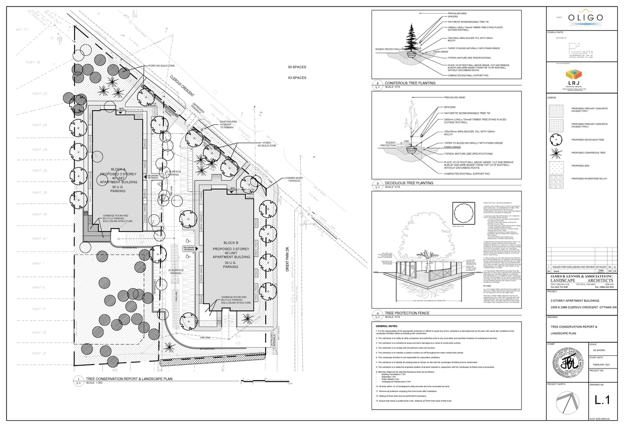 Construction site plan for project from page 24 of the file '2021-06-07 - Design Brief - D07-12-21-0081'