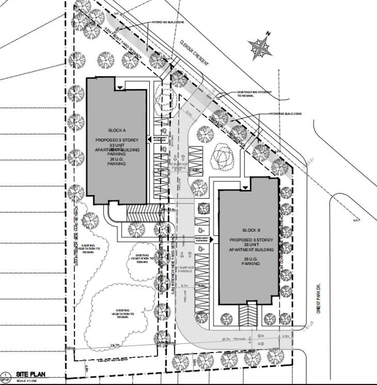Construction site plan for project from page 9 of the file '2021-06-07 - Design Brief - D07-12-21-0081'