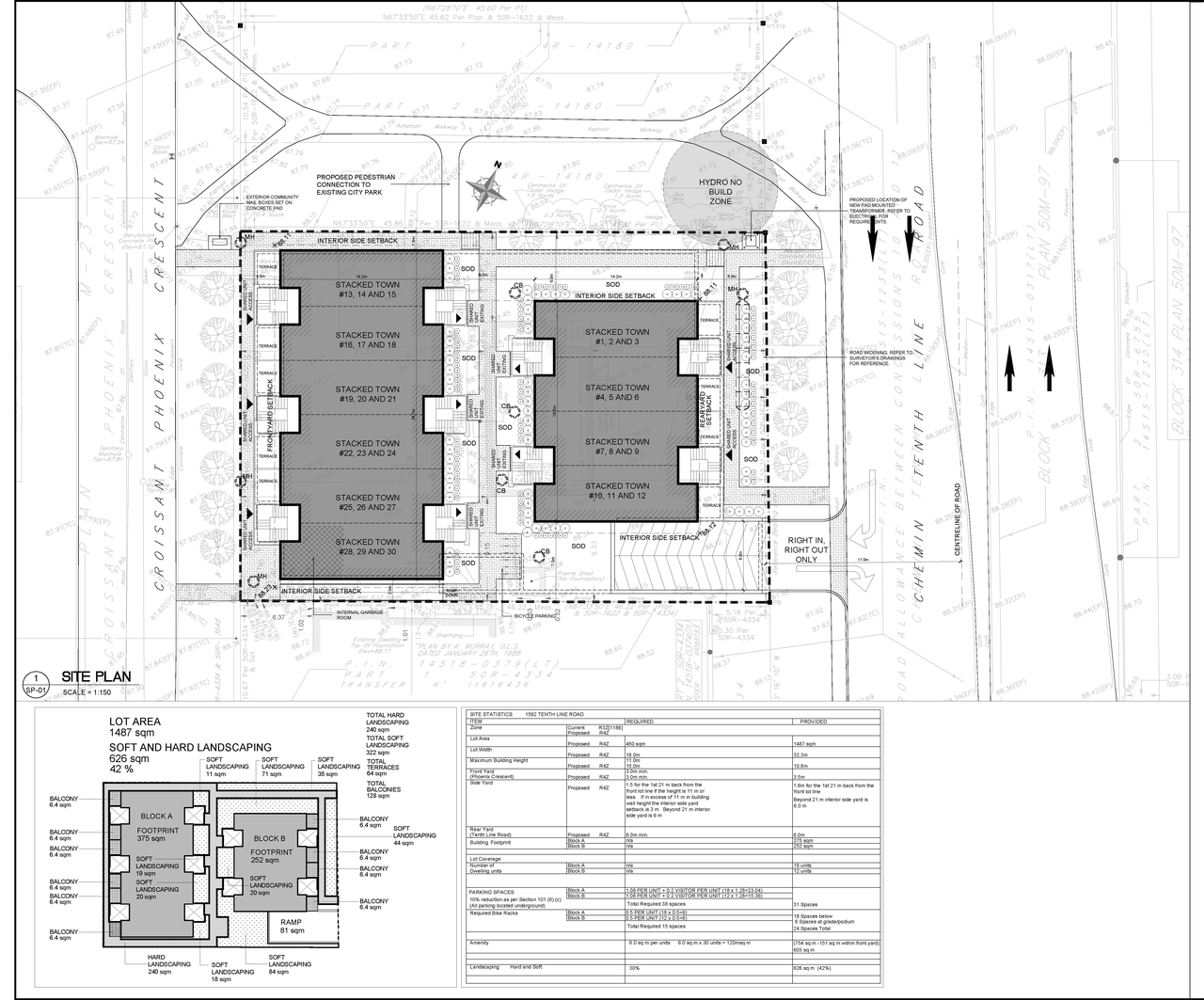 Construction site plan for project from page 23 of the file '2021-06-16 - Design Brief - D07-12-21-0084'