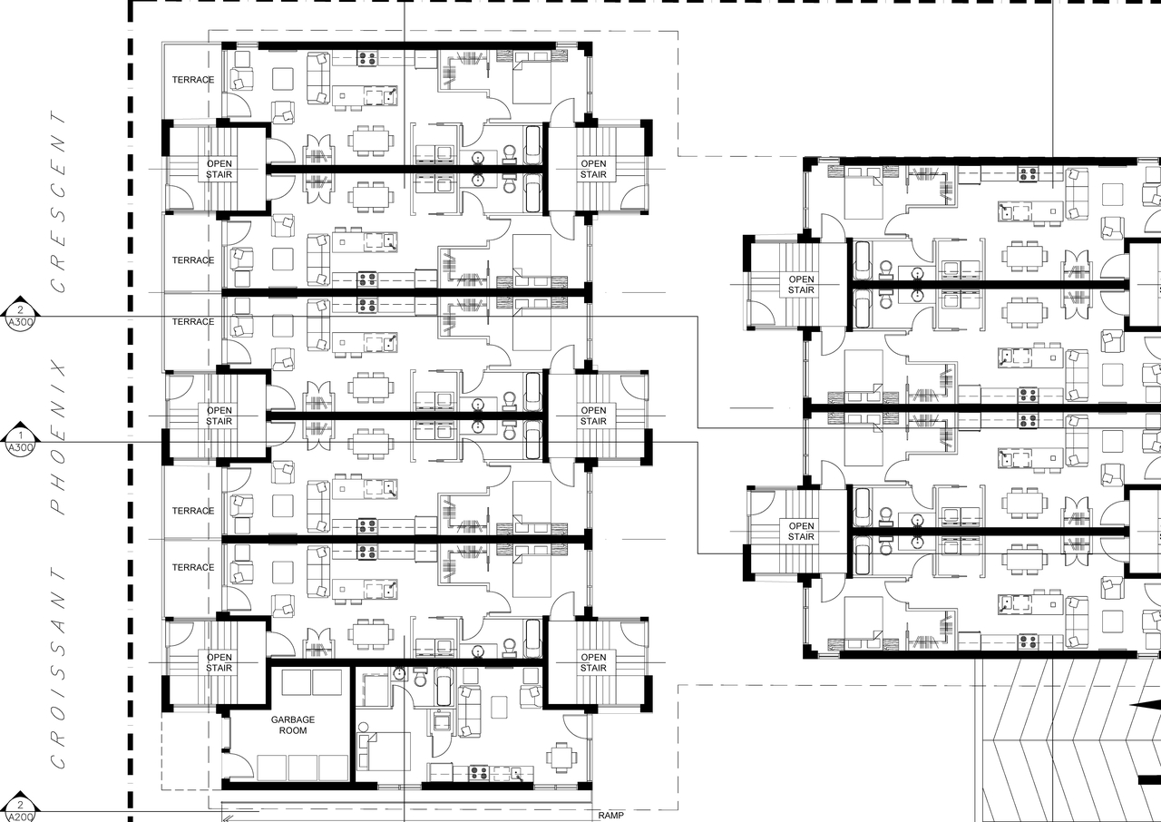 Construction site plan for project from page 1 of the file '2021-06-16 - Ground Floor Plans - D07-12-21-0084'