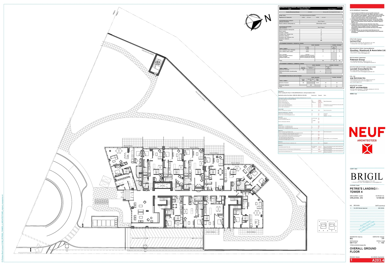 Construction site plan for project from page 1 of the file '2021-06-17 - Floor Plan - OVERALL GROUND FLOOR - D07-12-21-0085'