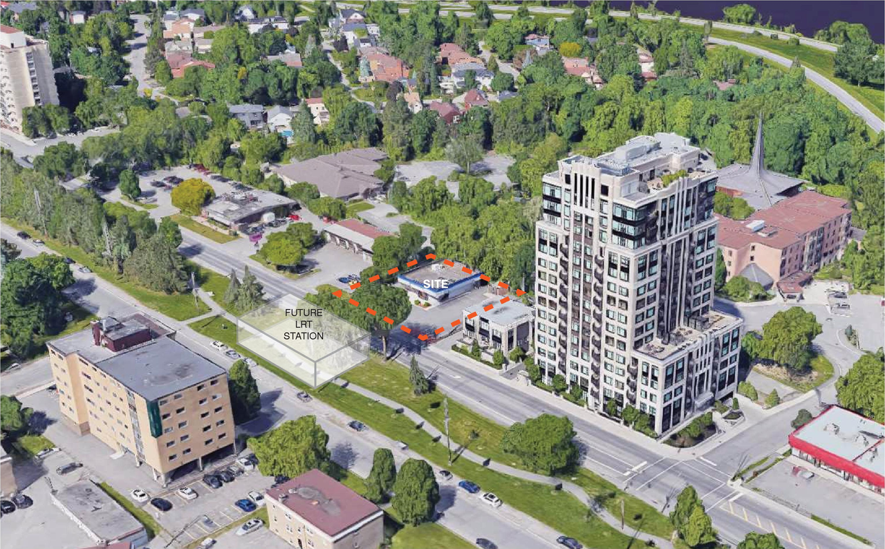 Rendering of building from page 11 of the file '2021-06-21 - Design Brief - D07-12-21-0088'