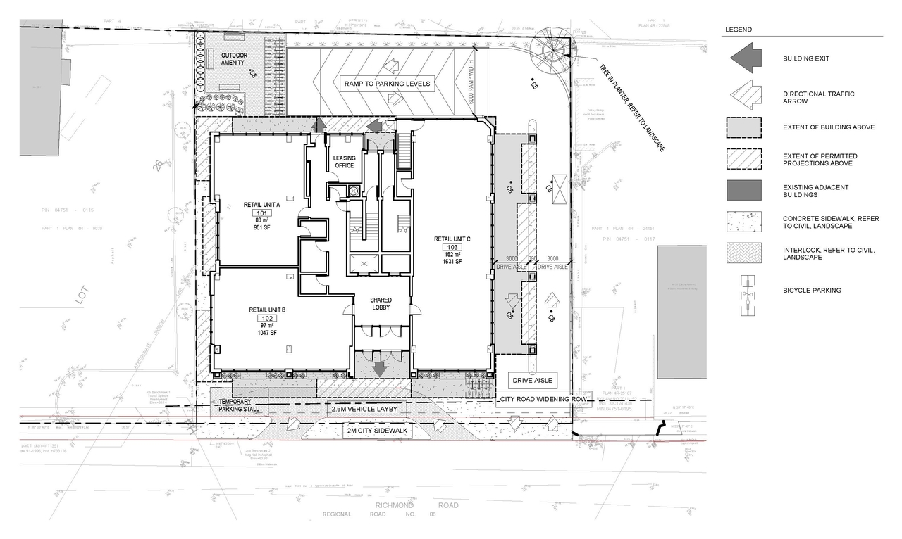Construction site plan for project from page 45 of the file '2021-06-21 - Design Brief - D07-12-21-0088'