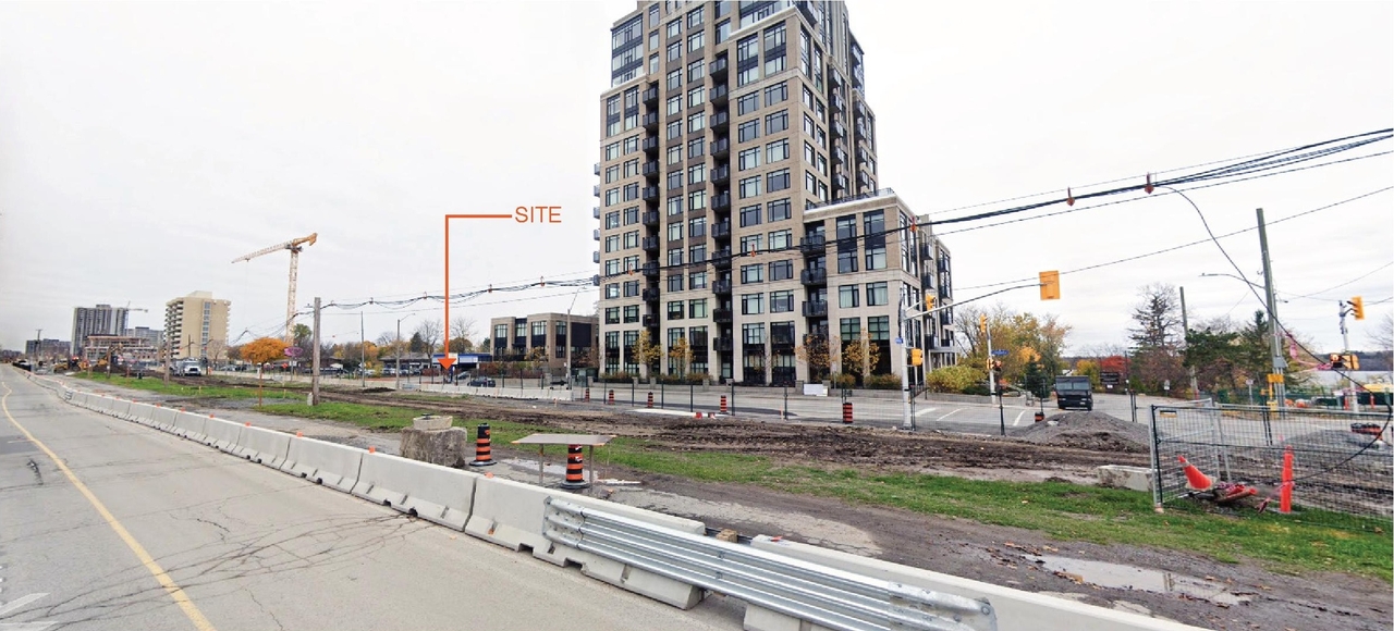 Rendering of building from page 8 of the file '2021-06-21 - Design Brief - D07-12-21-0088'