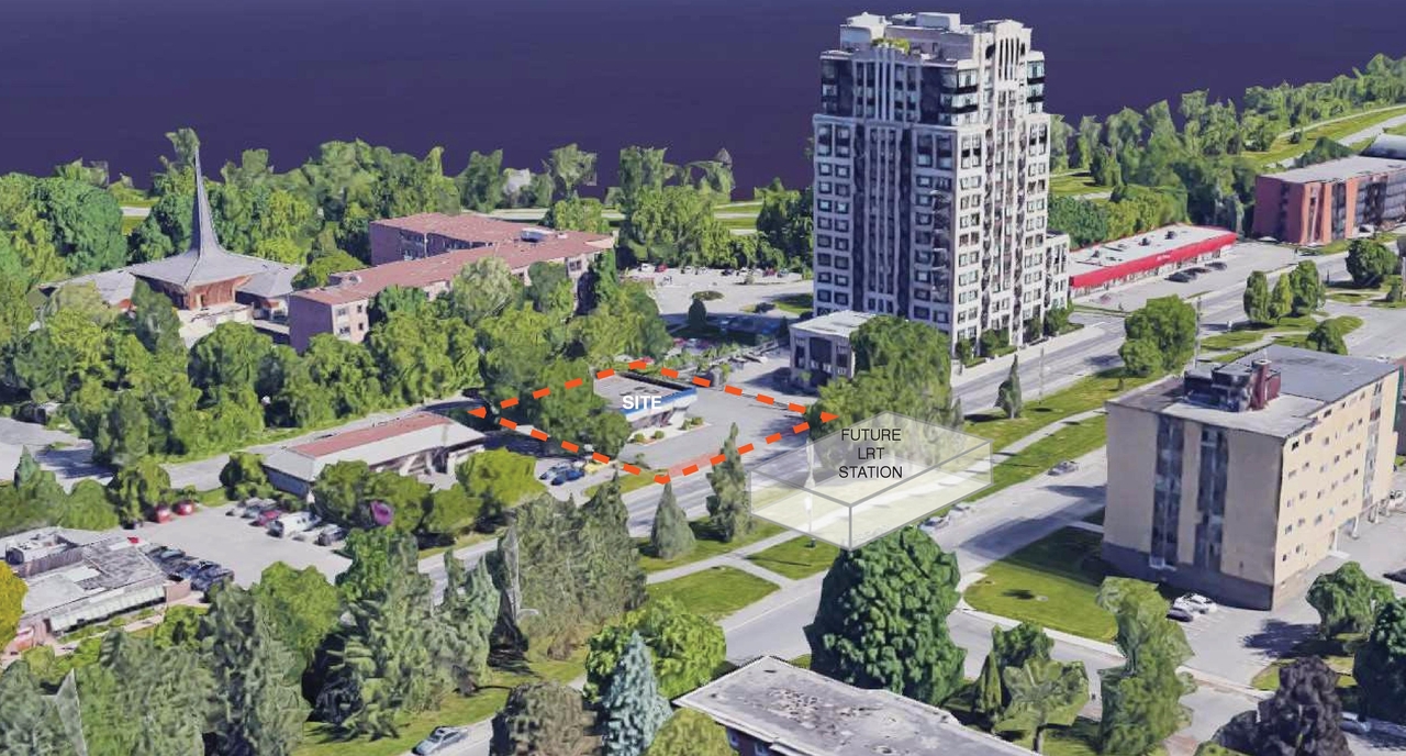 Rendering of building from page 9 of the file '2021-06-21 - Design Brief - D07-12-21-0088'