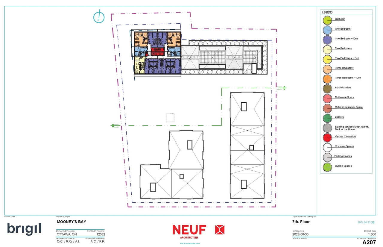 Construction site plan for project from page 38 of the file '2022-08-05 - Design Brief - D07-12-21-0089'